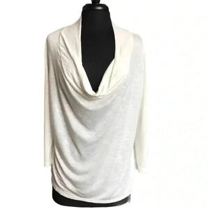 Soft Joie Cream Cowl Neck Blouse Size M